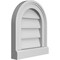Ekena Millwork Round Top Surface Mount PVC Gable Vent w/ 2"W x 2"P Brickmould Sill Frame, 12"W x 14"H GVPRT12X1403SN - alternate 5